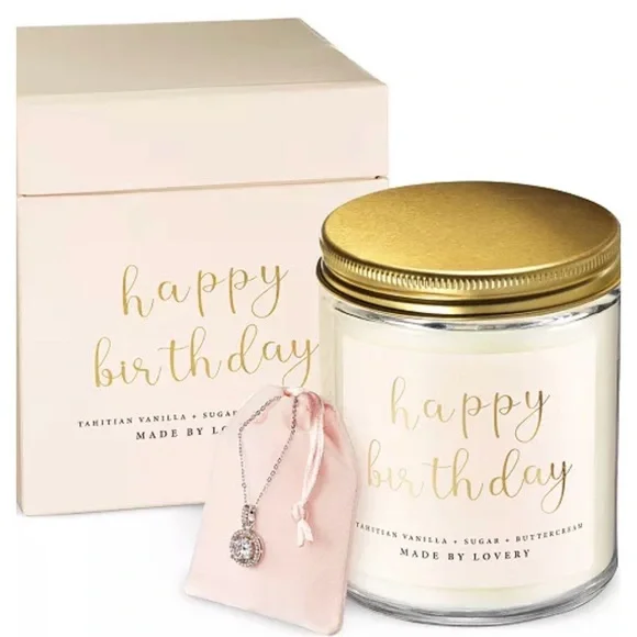 Lovery Happy Birthday Candle - White - Picture 2 of 2
